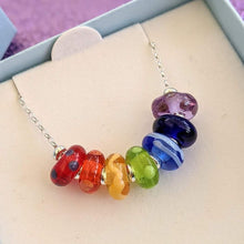 Load image into Gallery viewer, Silver Rainbow Necklace-Rainbows-Beach Art Glass