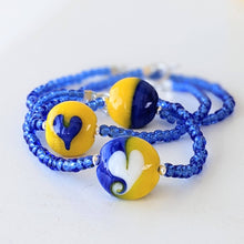 Load image into Gallery viewer, Blue and Yellow Beaded Bracelet