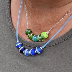 Stonebaked Bead Necklaces-Beach Art Glass