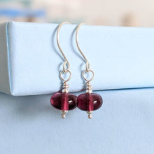 Load image into Gallery viewer, Birthstone Colours Tiny Bead Earrings
