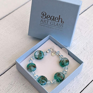 Turning Tides Bracelet-Bracelet-Beach Art Glass