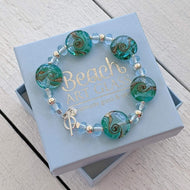 Turning Tides Bracelet-Bracelet-Beach Art Glass
