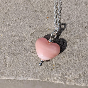 Peachy Pink Mini Heart Pendant