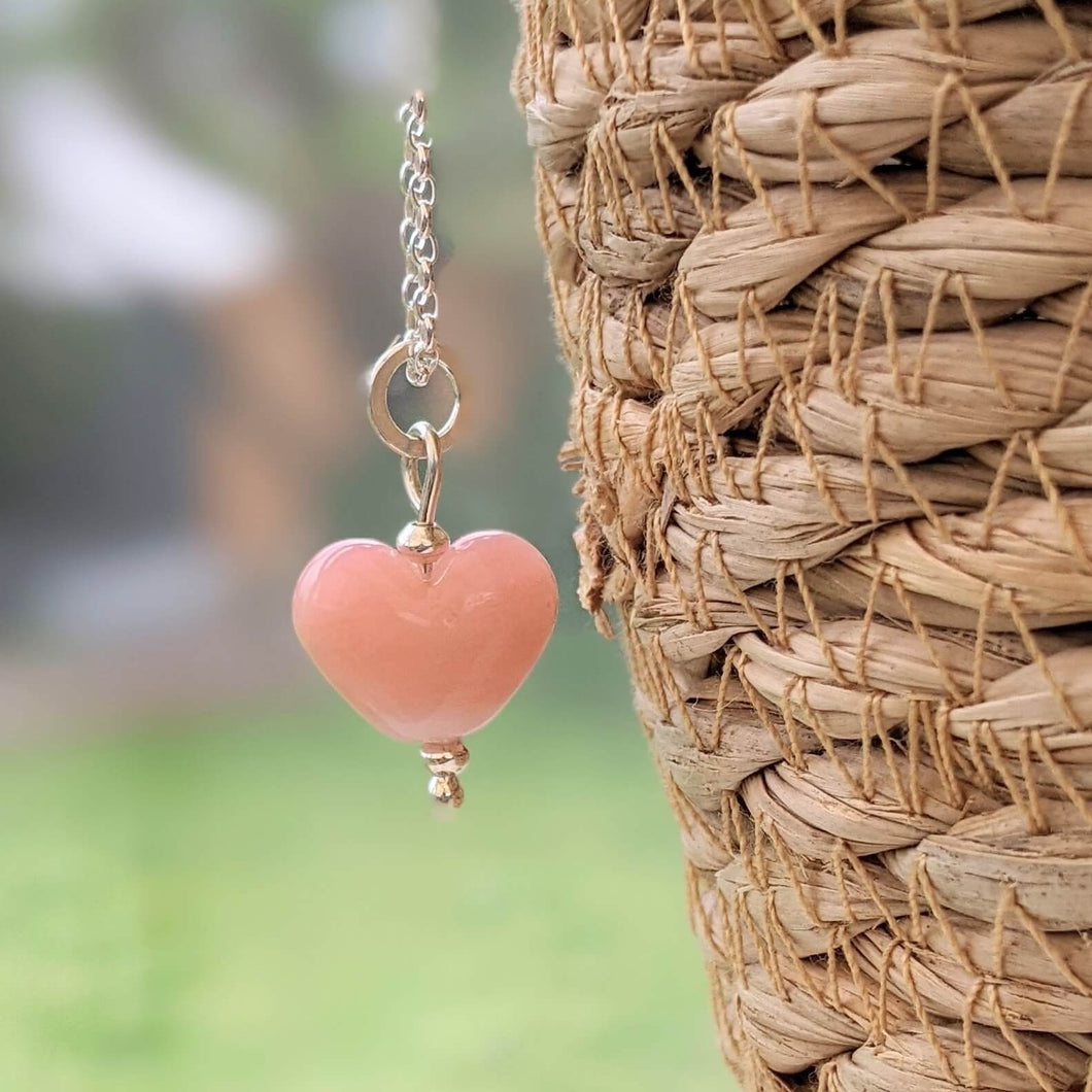 Peachy Pink Mini Heart Pendant